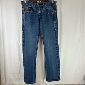 Ariat Jeans Mens 30x30 Blue M7 Rockport Ranger Slim Fit Straight Leg Denim